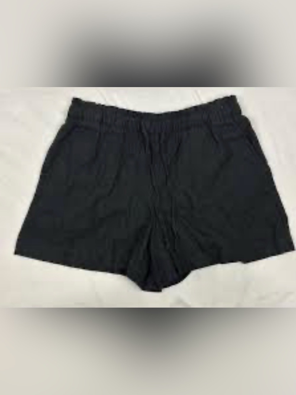 Gap Crinkle Gauze Pull On Shorts Medium Black High Rise Cotton Summer